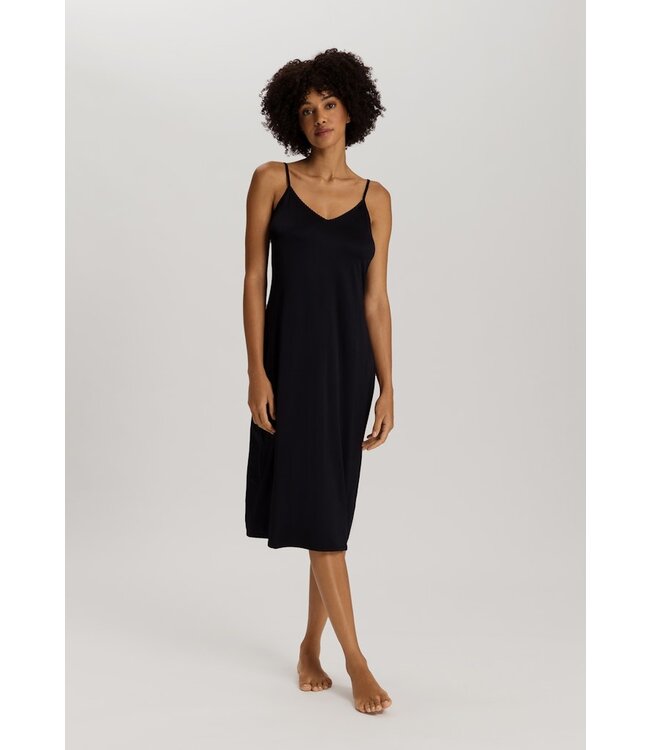 Hanro Satin Deluxe Bodydress Black Länge 110 cm