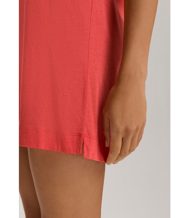 Hanro Laura Short Sleeve Nightdress Spiced Coral (077111)