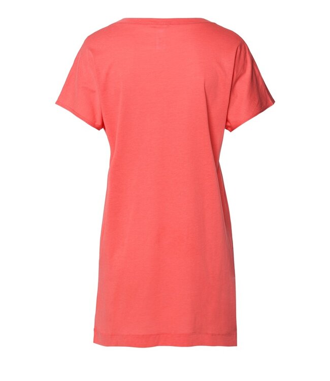 Hanro Laura Short Sleeve Nightdress Spiced Coral (077111)