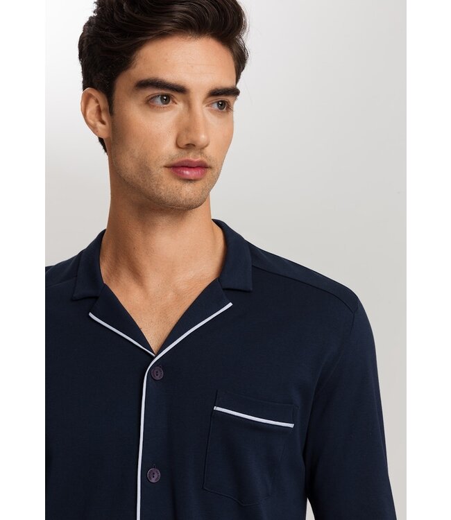 Hanro Night & Day Pyjama Set Deep Navy (075587)