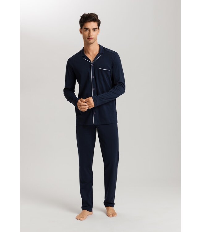 Hanro Night & Day Pyjama Set Deep Navy (075587)