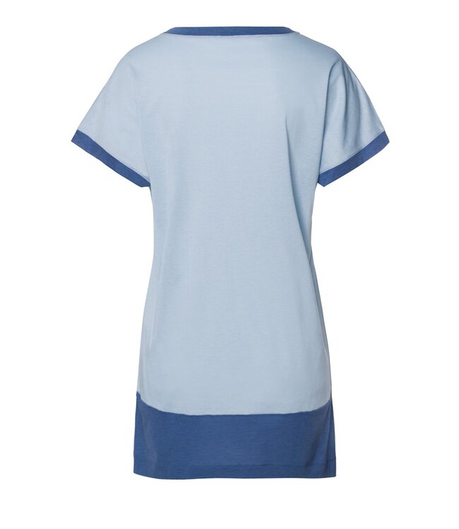 Hanro Laura Short Sleeve Nightdress Sea Breeze (074260)