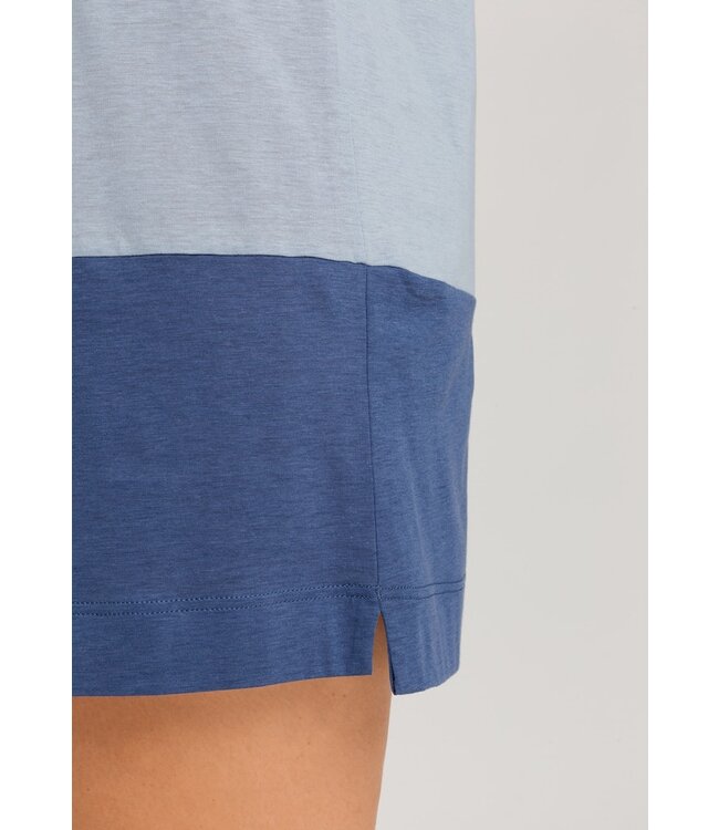 Hanro Laura Short Sleeve Nightdress Sea Breeze (074260)