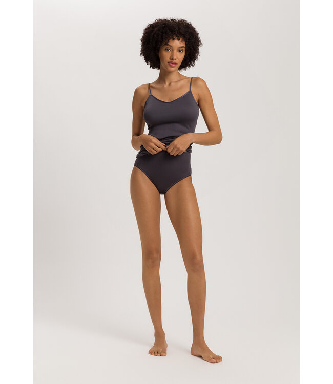 Hanro Cotton Seamless Maxi Brief Black Pearl (071625)