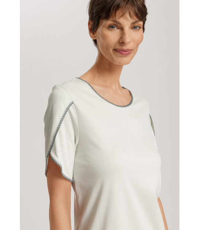 Hanro Una Short Sleeve Nightdress Green Beryl (074771)