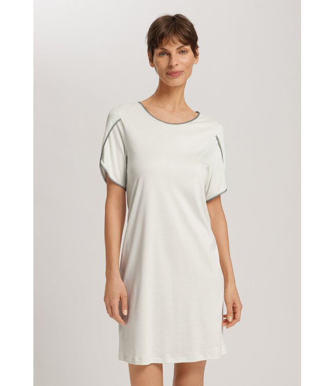 Hanro Una Short Sleeve Nightdress Green Beryl (074771)