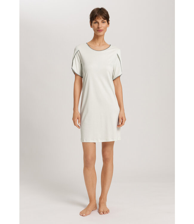Hanro Una Short Sleeve Nightdress Green Beryl (074771)