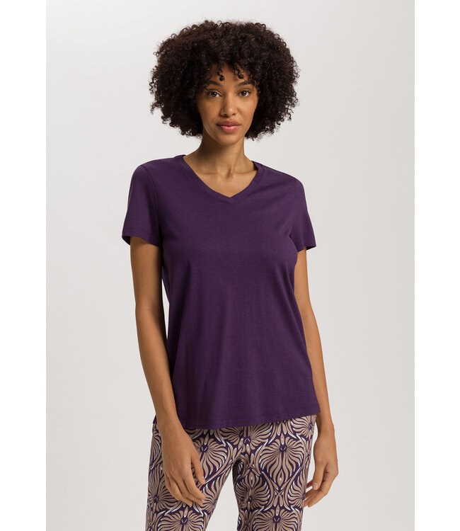 Hanro Sleep & Lounge Short Sleeve Shirt Amethyst