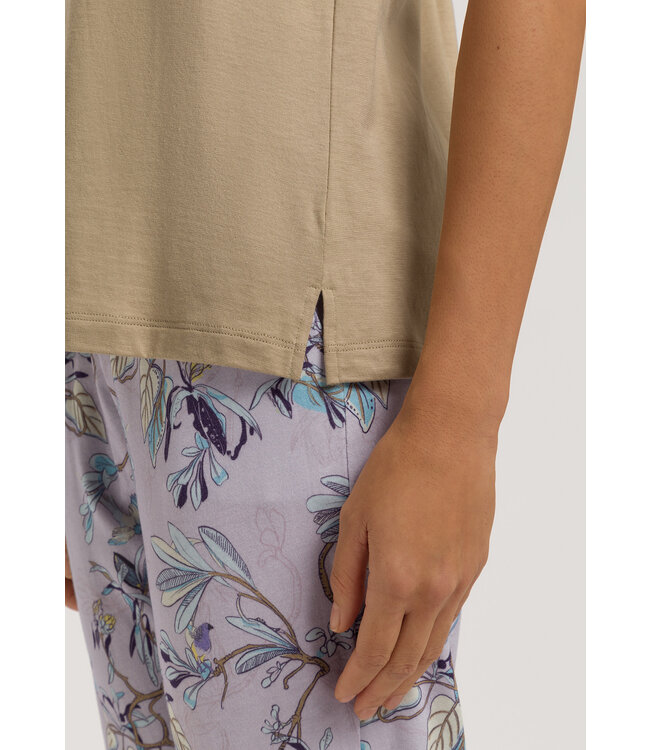 Hanro Sleep & Lounge Short Sleeve Shirt Lemon Pepper (074842)