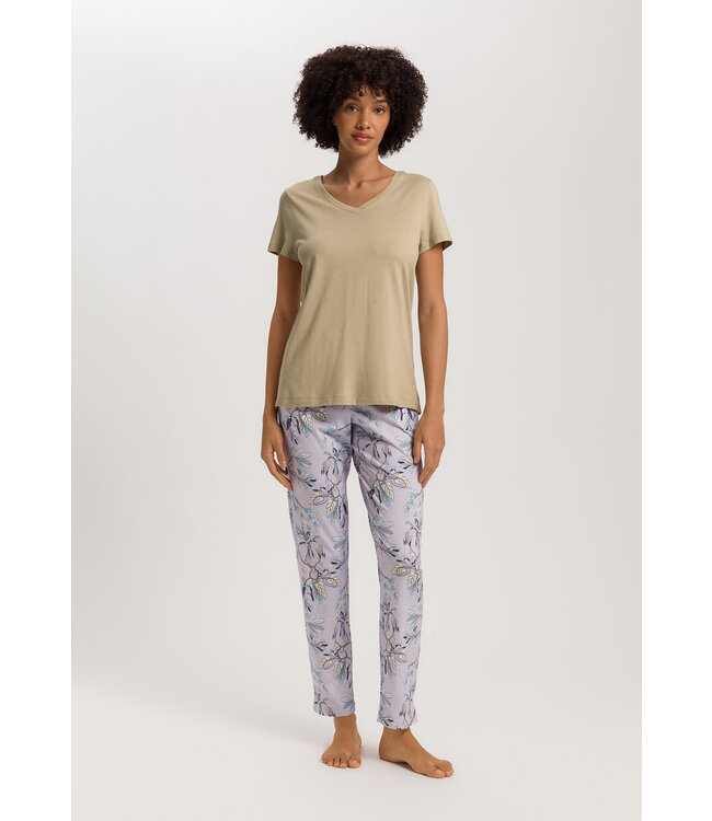 Hanro Sleep & Lounge Short Sleeve Shirt Lemon Pepper (074842)