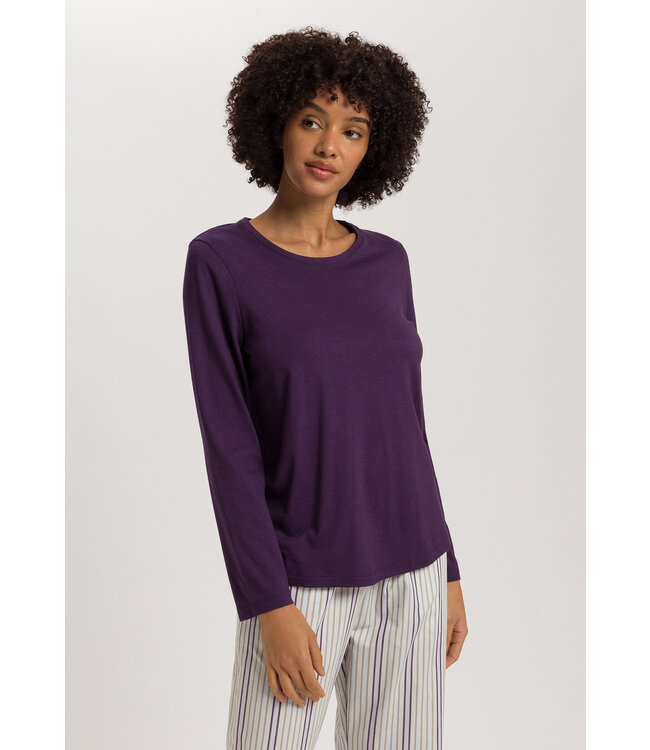 Hanro Sleep & Lounge Long Sleeve Shirt Amethyst (NEW TREND)
