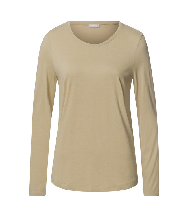 Hanro Sleep & Lounge Long Sleeve Shirt Lemon Pepper (074844)