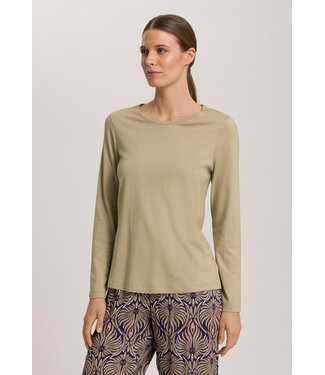 Hanro Sleep & Lounge Long Sleeve Shirt Lemon Pepper (NEW TREND)