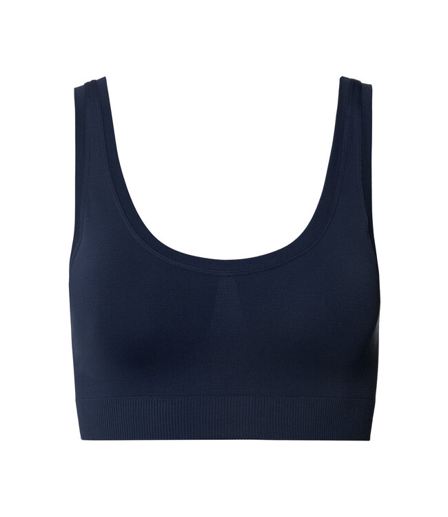 Hanro Touch Feeling Crop Top Padded Deep Navy (071806)