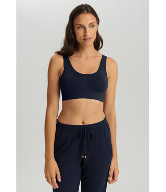 Hanro Touch Feeling Crop Top Padded Deep Navy (NEW TREND)