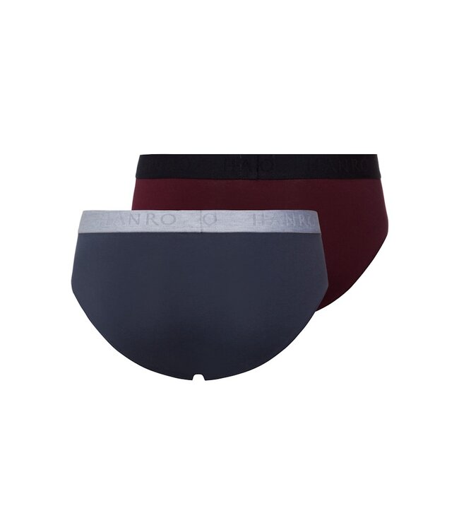 Hanro Cotton Essentials Briefs 2-Pack Barolo/Ombre Blue (073075)