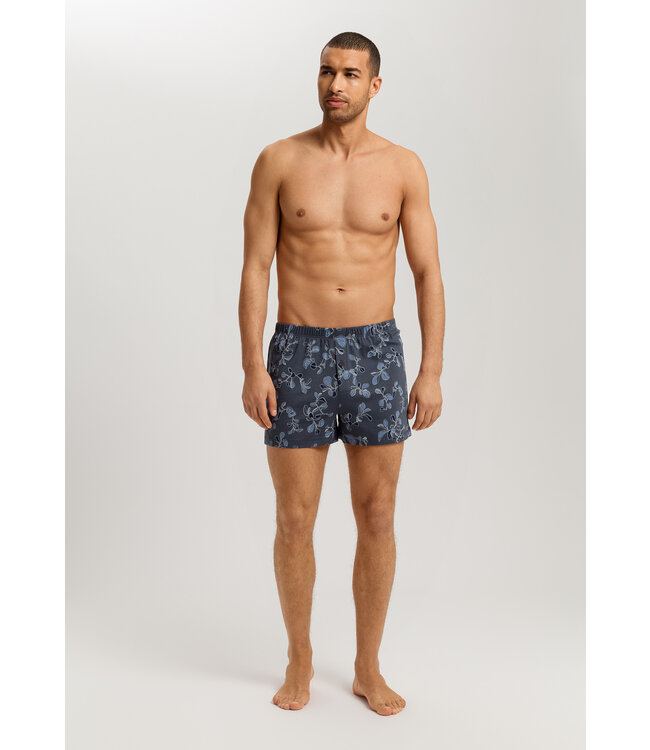 Hanro Cotton Sporty Boxer Aqua Ink Leaves (073506)