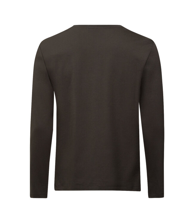 Hanro Living Shirts Long Sleeve Earthy Ink (075053)