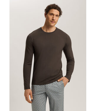 Hanro Living Shirts Long Sleeve Earthy Ink
