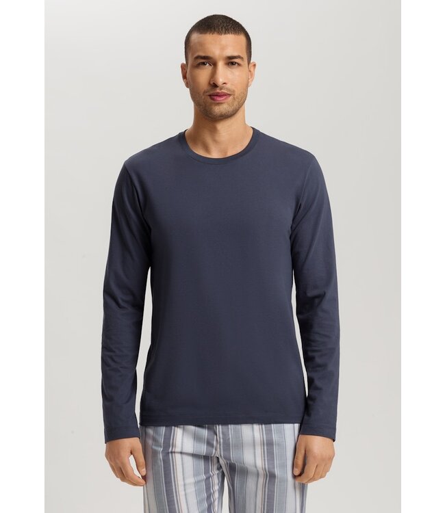 Hanro Living Shirts Long Sleeve Ombre Blue