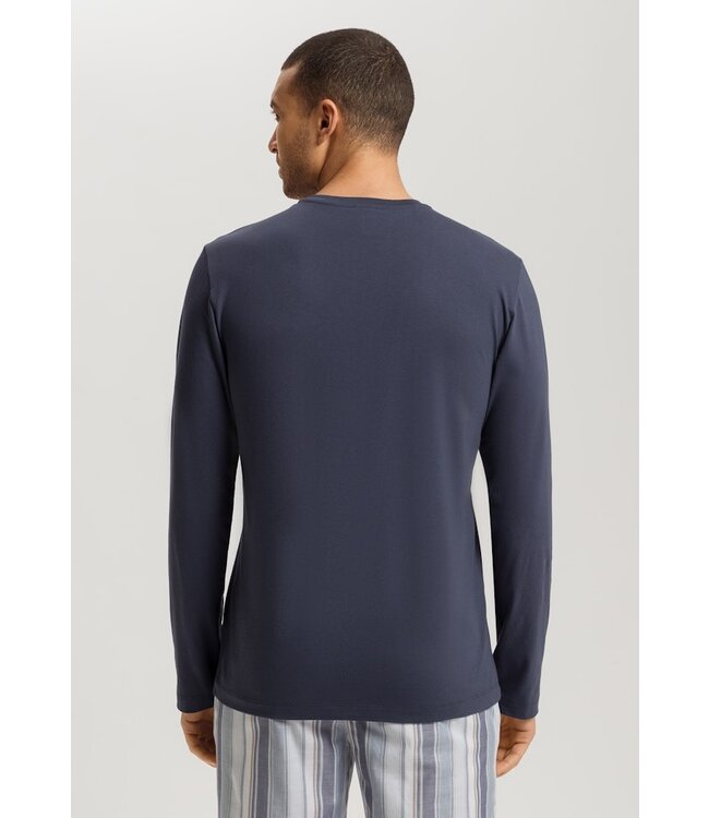 Hanro Living Shirts Long Sleeve Ombre Blue (075053)