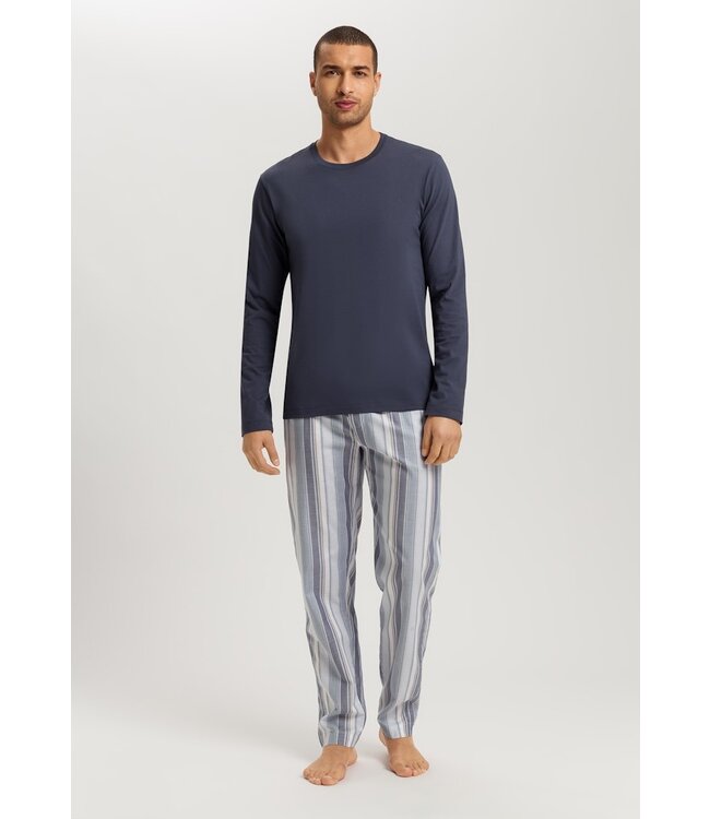 Hanro Living Shirts Long Sleeve Ombre Blue (075053)