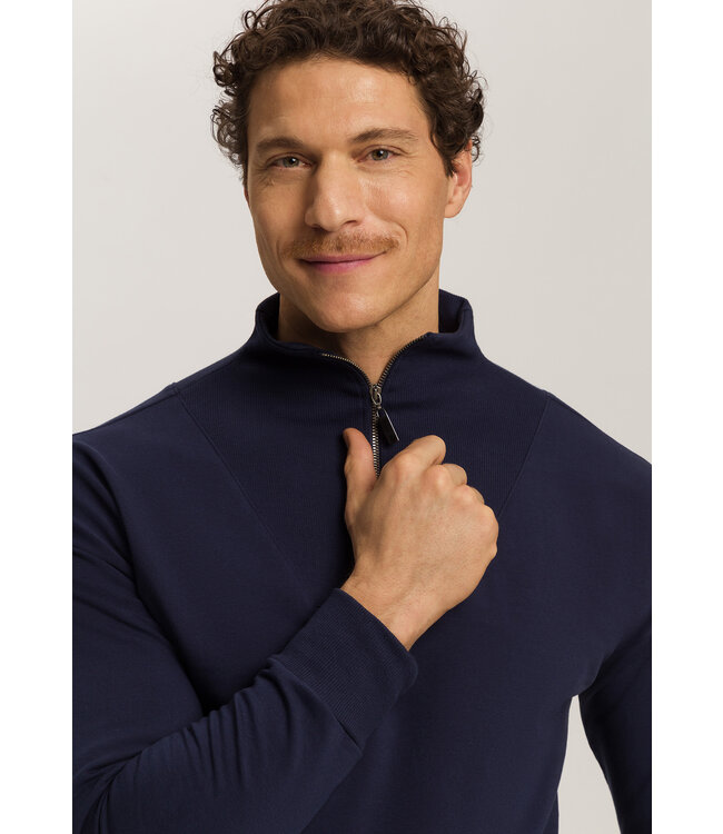 Hanro Natural Living Sweatshirt Deep Navy (075775)
