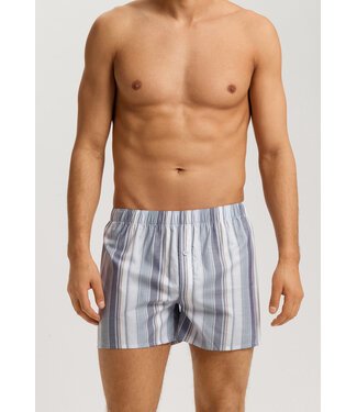Hanro Fancy Woven Boxer Smokey Blue Stripe (NEW TREND)