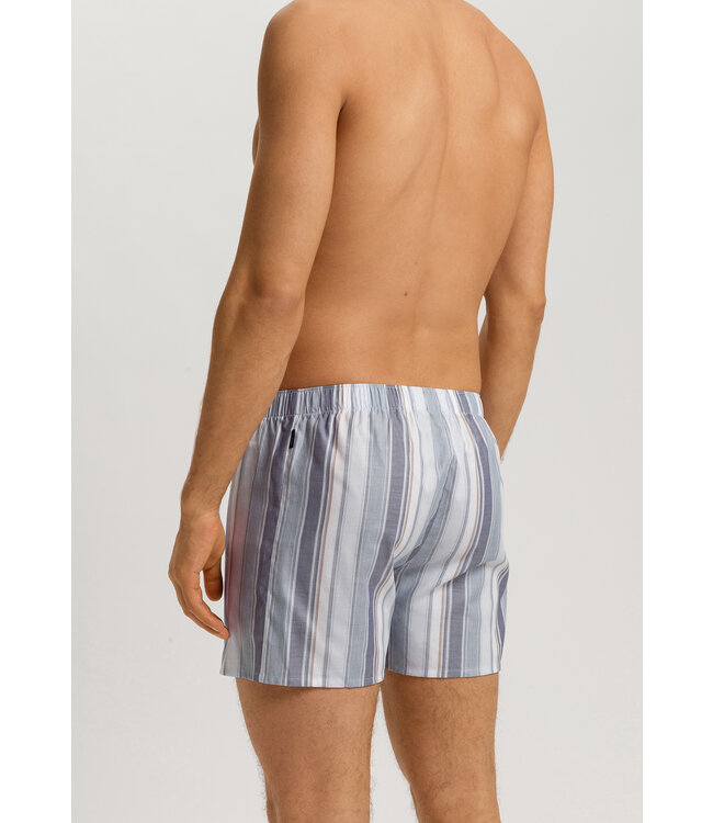 Hanro Fancy Woven Boxer Smokey Blue Stripe (074013)