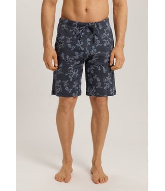 Hanro Night & Day Short Pants Aqua Ink Leaves