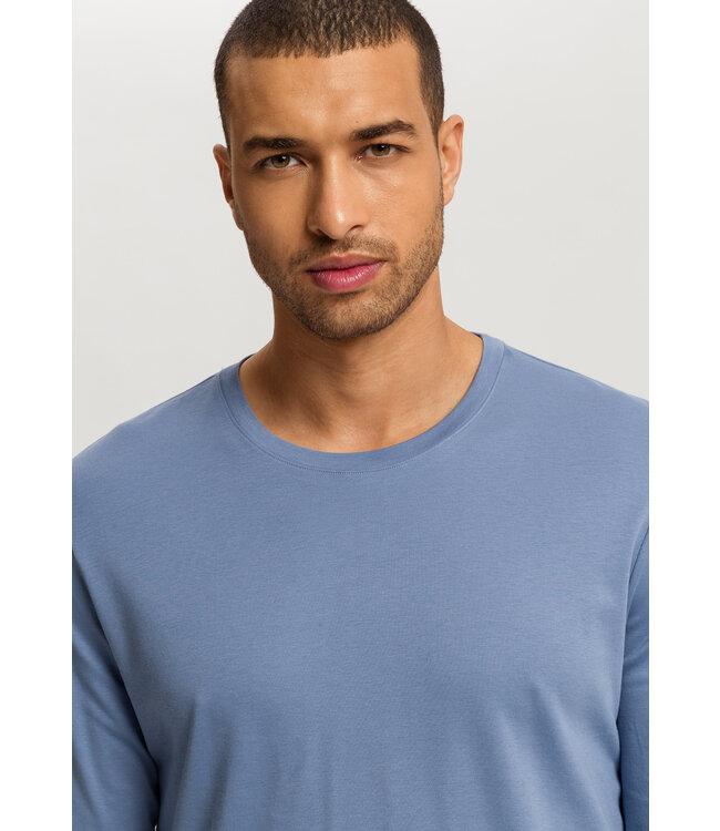 Hanro Night & Day Long Sleeve Pajama Aqua Ink Leaves (075111)