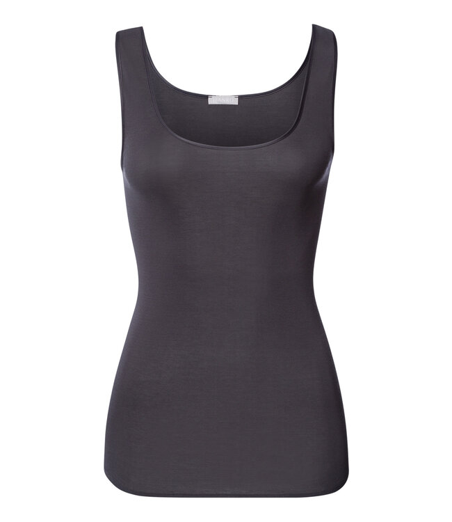 Hanro Cotton Seamless Tank Top Black Pearl (071604)
