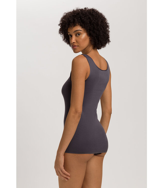 Hanro Cotton Seamless Tank Top Black Pearl (071604)