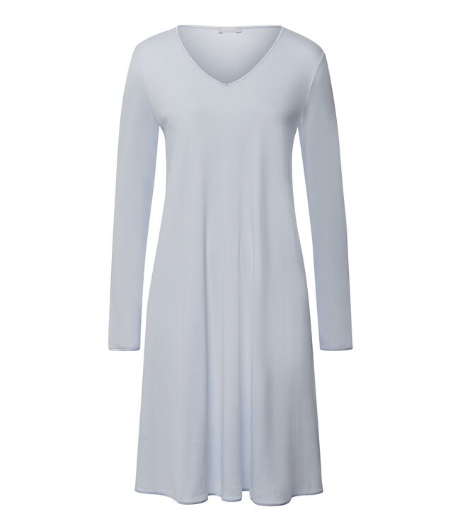 Hanro Cotton Silk Long Sleeve Nightdress Powder Blue (074815)