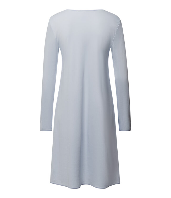 Hanro Cotton Silk Long Sleeve Nightdress Powder Blue (074815)