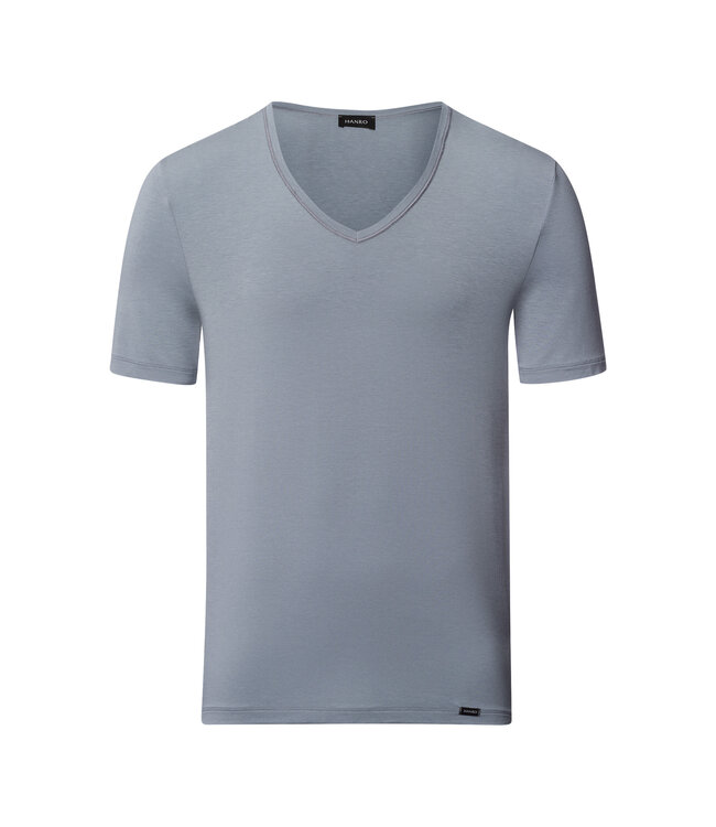 Hanro Natural Function Shirt V-Neck Cliff Grey (073185)