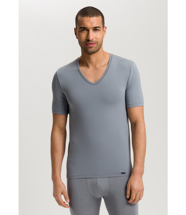 Hanro Natural Function Shirt V-Neck Cliff Grey (073185)