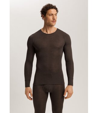Hanro Woolen Silk Long Sleeve Earthy Ink