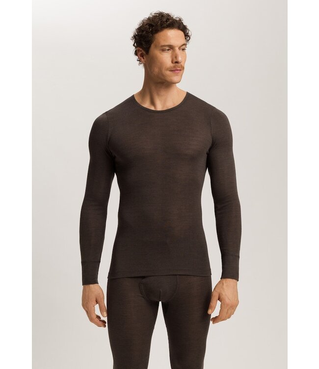 Hanro Woolen Silk Long Sleeve Earthy Ink (SALE)
