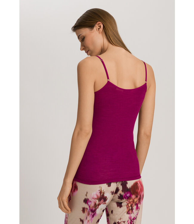 Hanro Woolen Lace Spaghetti Top Pink Tourmaline (070827)