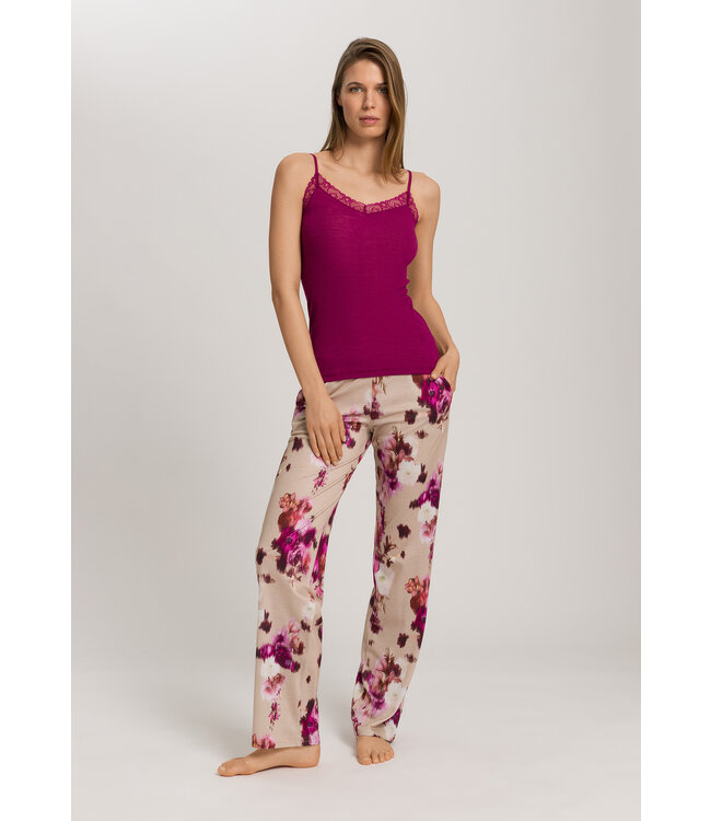 Hanro Woolen Lace Spaghetti Top Pink Tourmaline (070827)