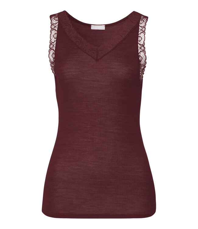 Hanro Woolen Lace Top Vivid Brown (070828)