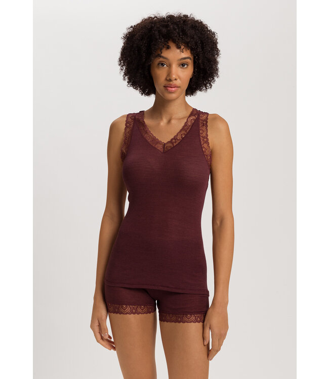 Hanro Woolen Lace Top Vivid Brown (SALE)