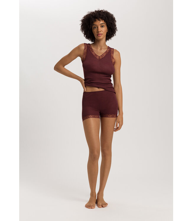 Hanro Woolen Lace Top Vivid Brown (070828)