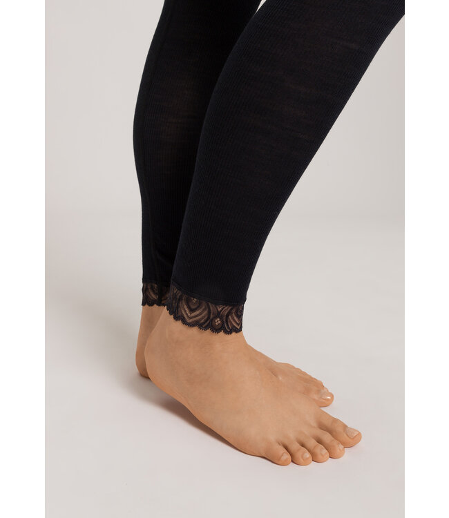 Hanro Woolen Lace Leggings Black (070833)