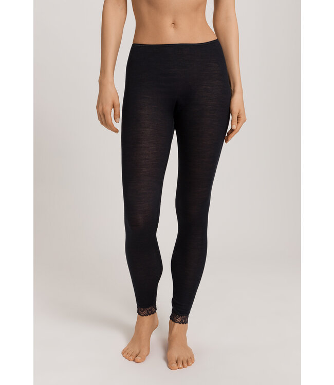 Hanro Woolen Lace Leggings Black