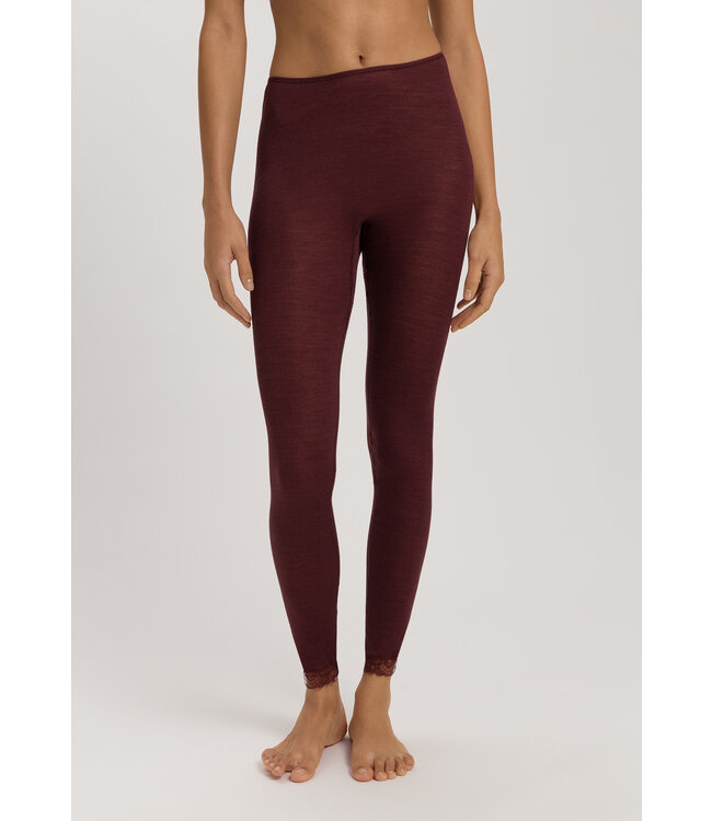 Hanro Woolen Lace Leggings Vivid Brown