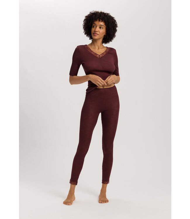 Hanro Woolen Lace Leggings Vivid Brown (070833)