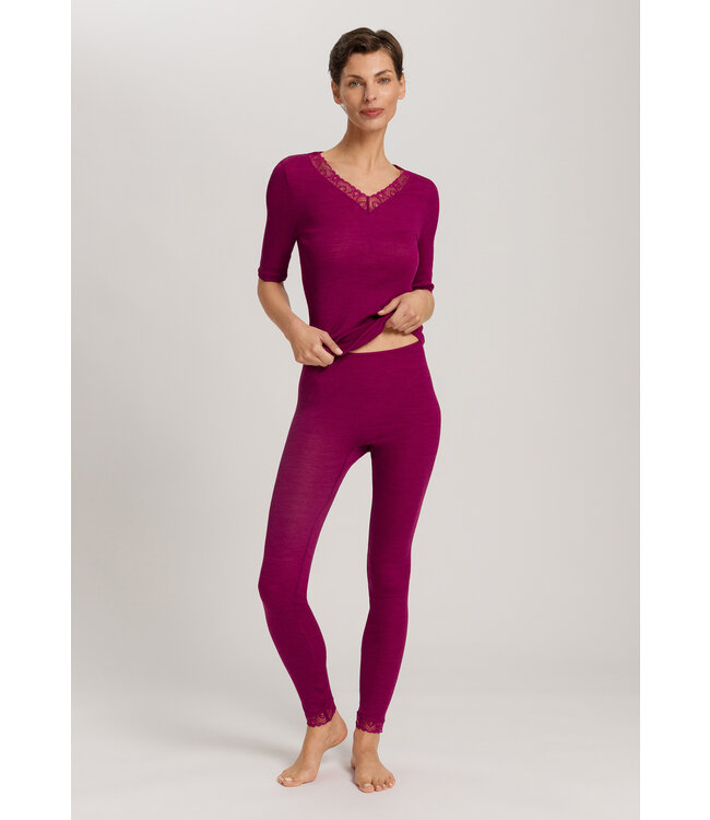 Hanro Woolen Lace Leggings Pink Tourmaline (070833)
