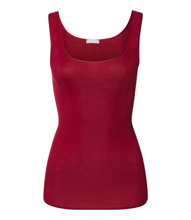 Hanro Cotton Seamless Tank Top Red Dahlia (071604)
